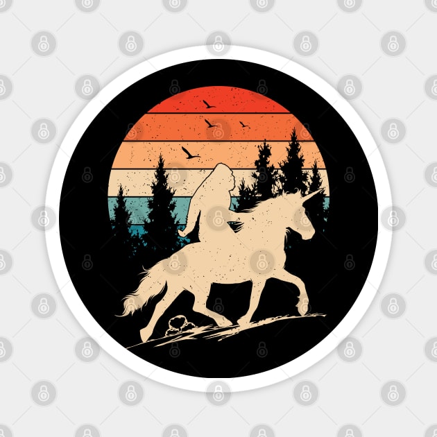 Bigfoot Unicorn Gifts Magnet by Tesszero